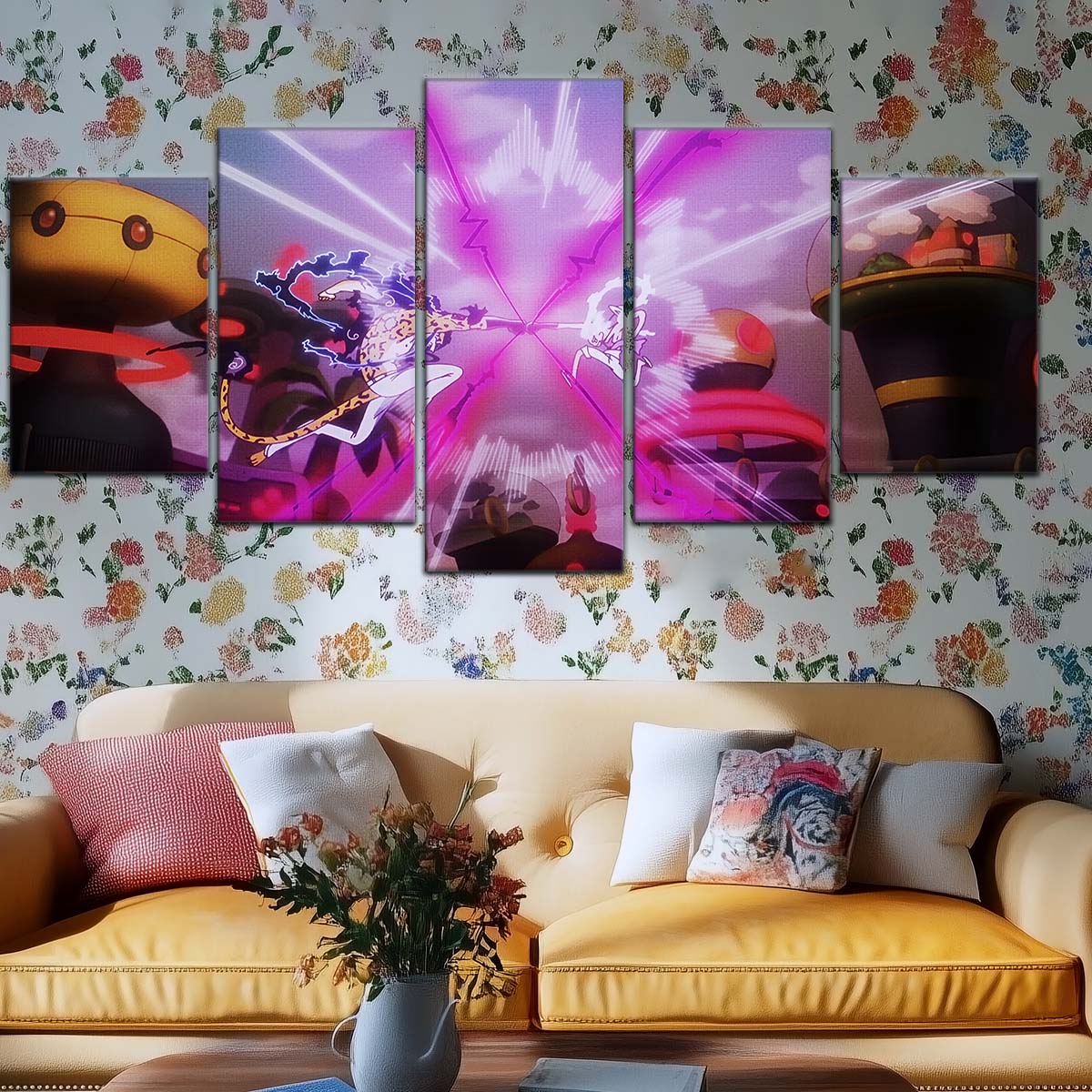 One Piece Wall Art - OP5001 - Monkey D. Luffy Gear 5 Vs Rob Lucci - One Piece Poster - One Piece Canvas