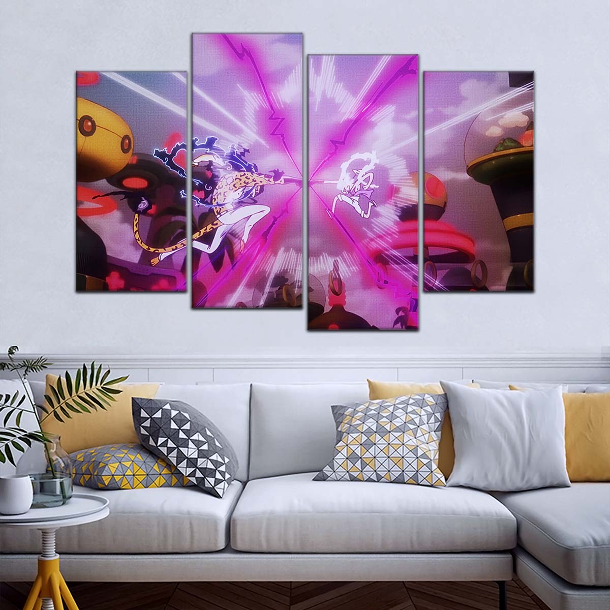 One Piece Wall Art - OP5001 - Monkey D. Luffy Gear 5 Vs Rob Lucci - One Piece Poster - One Piece Canvas