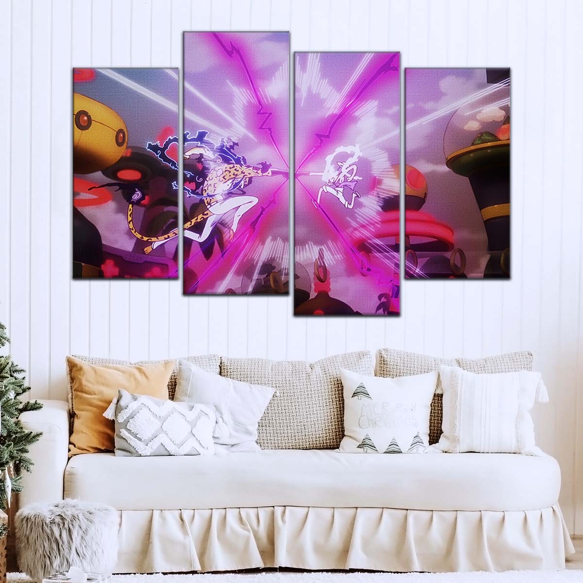 One Piece Wall Art - OP5001 - Monkey D. Luffy Gear 5 Vs Rob Lucci - One Piece Poster - One Piece Canvas