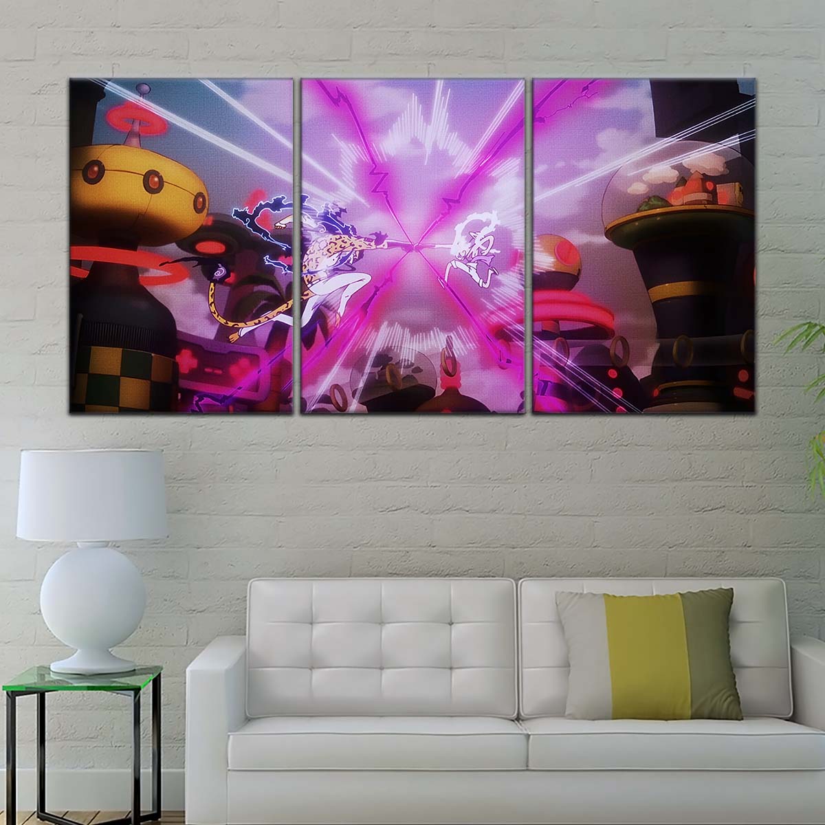One Piece Wall Art - OP5001 - Monkey D. Luffy Gear 5 Vs Rob Lucci - One Piece Poster - One Piece Canvas