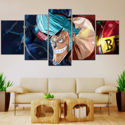 One Piece Wall Art - OP5002 - Blue Hair Franky - One Piece Poster - One Piece Canvas