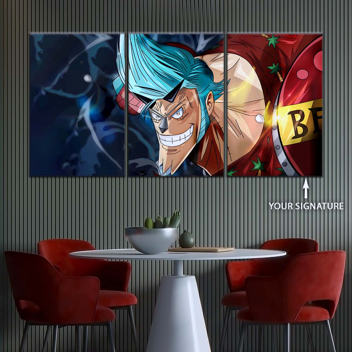 One Piece Wall Art - OP5002 - Blue Hair Franky - One Piece Poster - One Piece Canvas