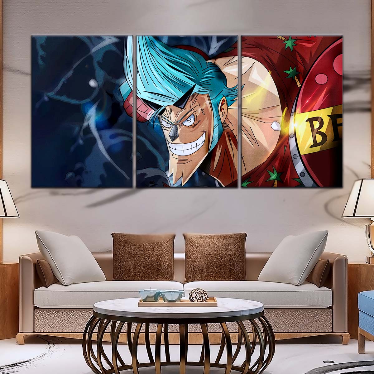 One Piece Wall Art - OP5002 - Blue Hair Franky - One Piece Poster - One Piece Canvas