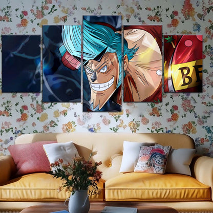 One Piece Wall Art - OP5002 - Blue Hair Franky - One Piece Poster - One Piece Canvas