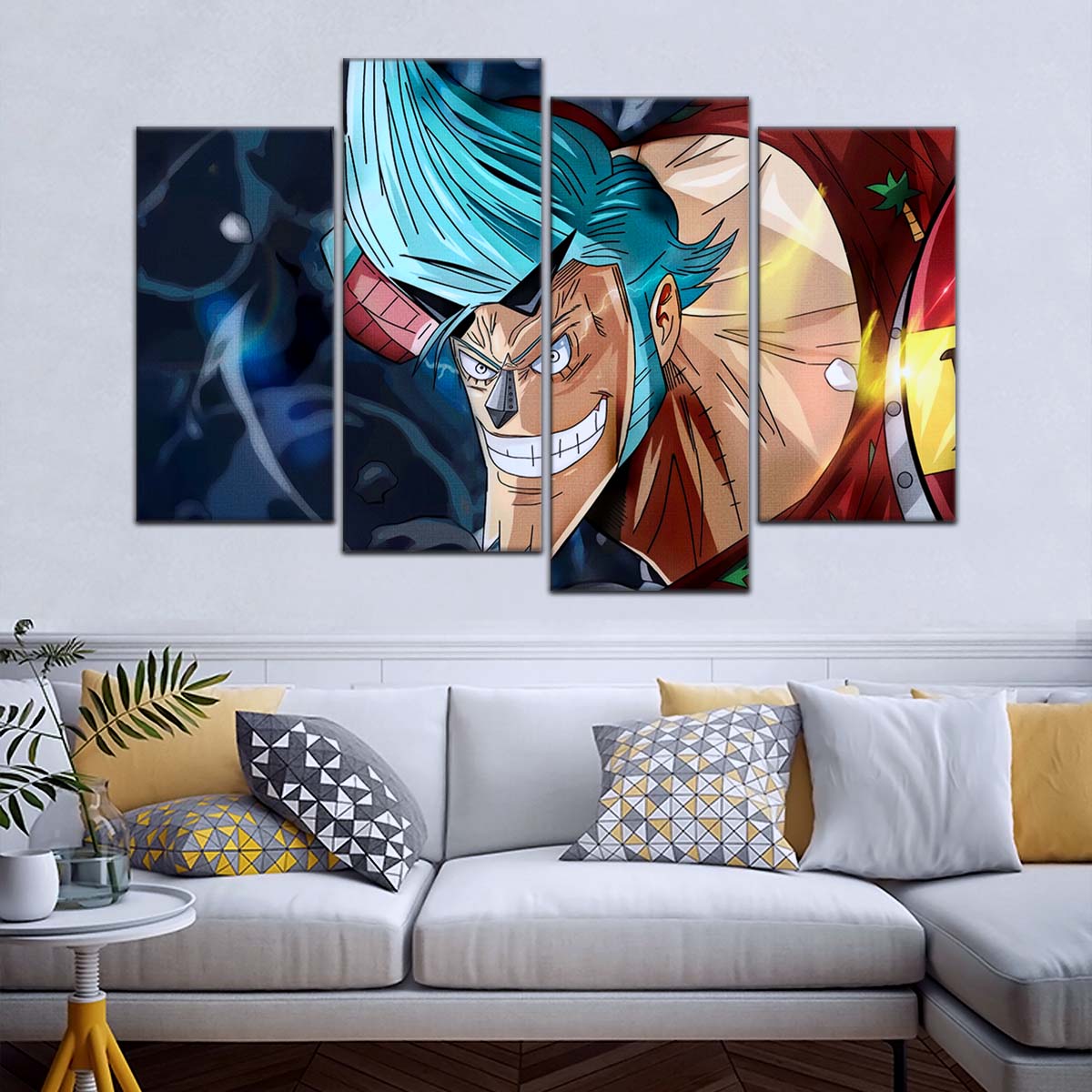 One Piece Wall Art - OP5002 - Blue Hair Franky - One Piece Poster - One Piece Canvas