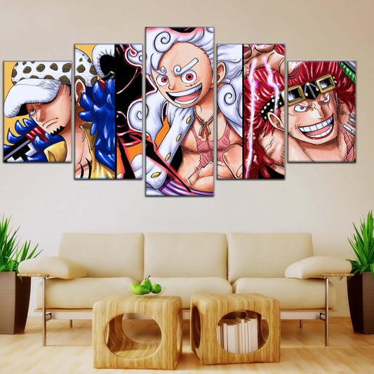 One Piece Wall Art - OP5008 - Eustass Kid Gear 5 - Monkey D. Luffy - Trafalgar Law - One Piece Poster - One Piece Canvas