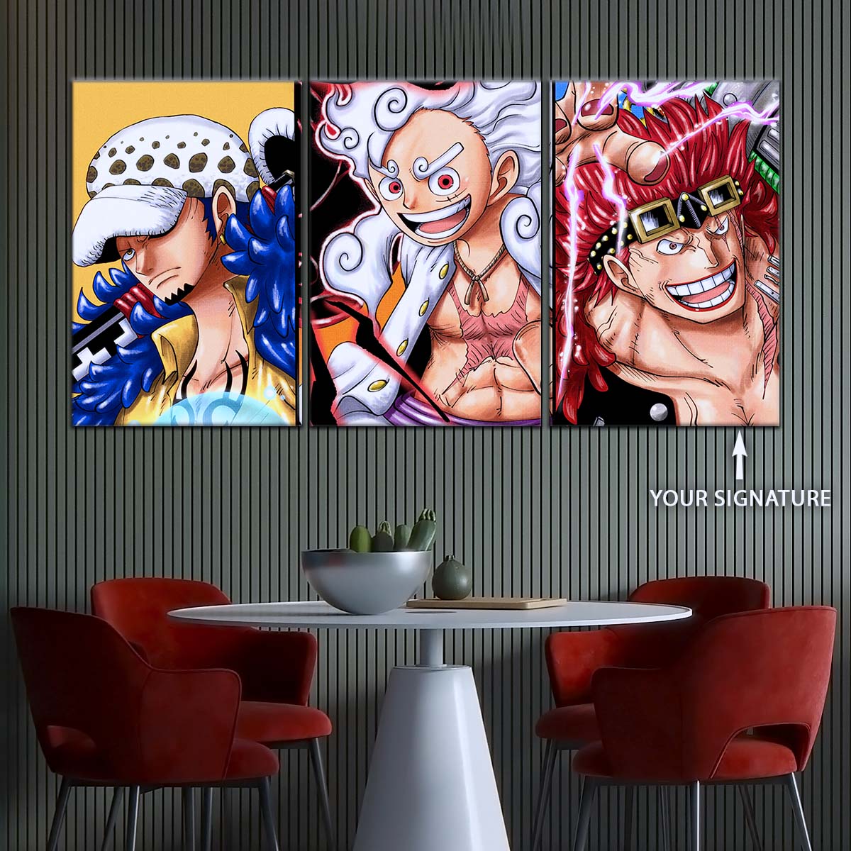 One Piece Wall Art - OP5008 - Eustass Kid Gear 5 - Monkey D. Luffy - Trafalgar Law - One Piece Poster - One Piece Canvas