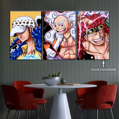 One Piece Wall Art - OP5008 - Eustass Kid Gear 5 - Monkey D. Luffy - Trafalgar Law - One Piece Poster - One Piece Canvas