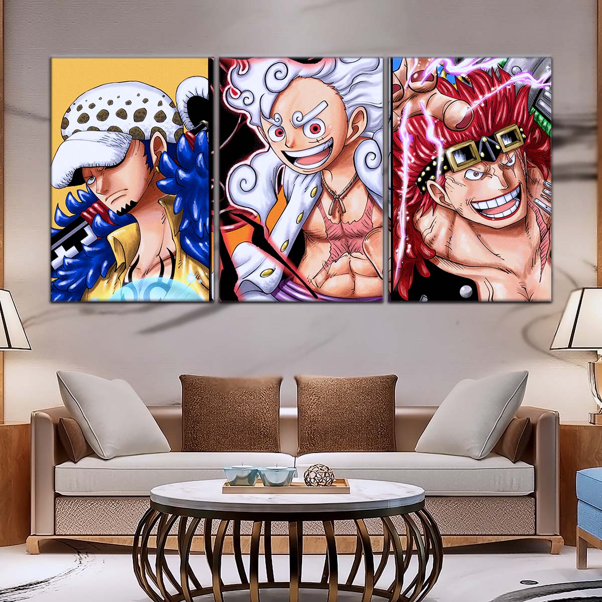 One Piece Wall Art - OP5008 - Eustass Kid Gear 5 - Monkey D. Luffy - Trafalgar Law - One Piece Poster - One Piece Canvas