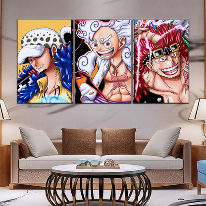 One Piece Wall Art - OP5008 - Eustass Kid Gear 5 - Monkey D. Luffy - Trafalgar Law - One Piece Poster - One Piece Canvas
