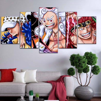 One Piece Wall Art - OP5008 - Eustass Kid Gear 5 - Monkey D. Luffy - Trafalgar Law - One Piece Poster - One Piece Canvas