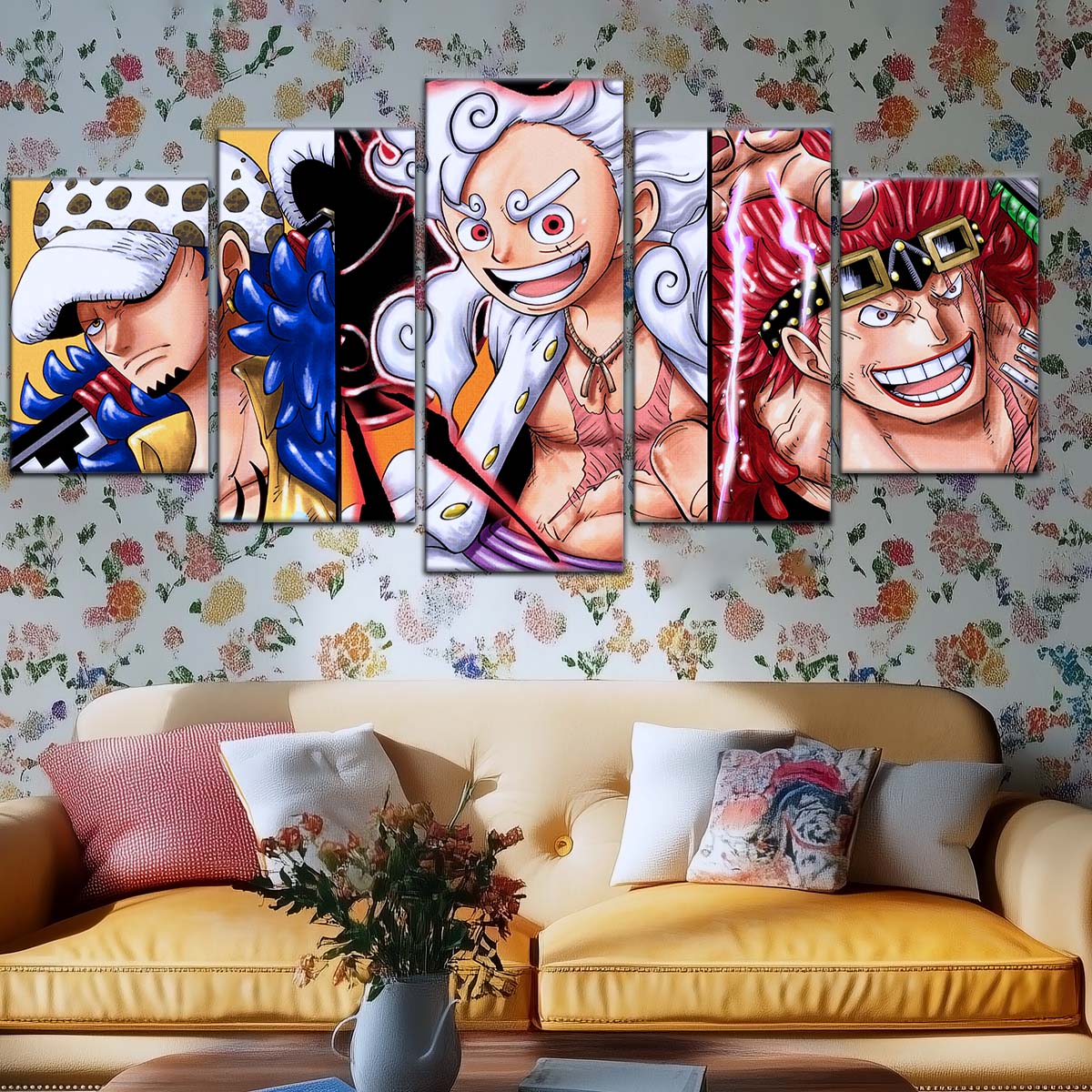 One Piece Wall Art - OP5008 - Eustass Kid Gear 5 - Monkey D. Luffy - Trafalgar Law - One Piece Poster - One Piece Canvas