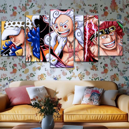 One Piece Wall Art - OP5008 - Eustass Kid Gear 5 - Monkey D. Luffy - Trafalgar Law - One Piece Poster - One Piece Canvas