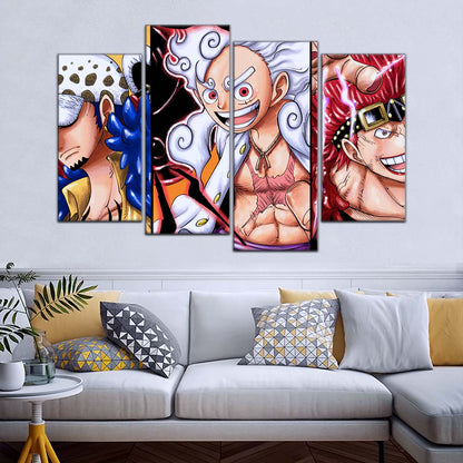 One Piece Wall Art - OP5008 - Eustass Kid Gear 5 - Monkey D. Luffy - Trafalgar Law - One Piece Poster - One Piece Canvas