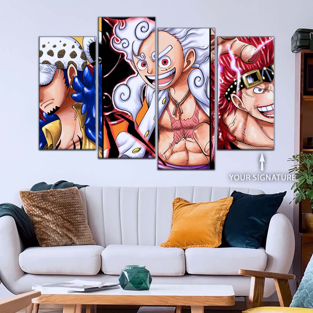 One Piece Wall Art - OP5008 - Eustass Kid Gear 5 - Monkey D. Luffy - Trafalgar Law - One Piece Poster - One Piece Canvas