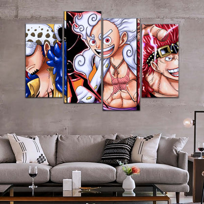 One Piece Wall Art - OP5008 - Eustass Kid Gear 5 - Monkey D. Luffy - Trafalgar Law - One Piece Poster - One Piece Canvas