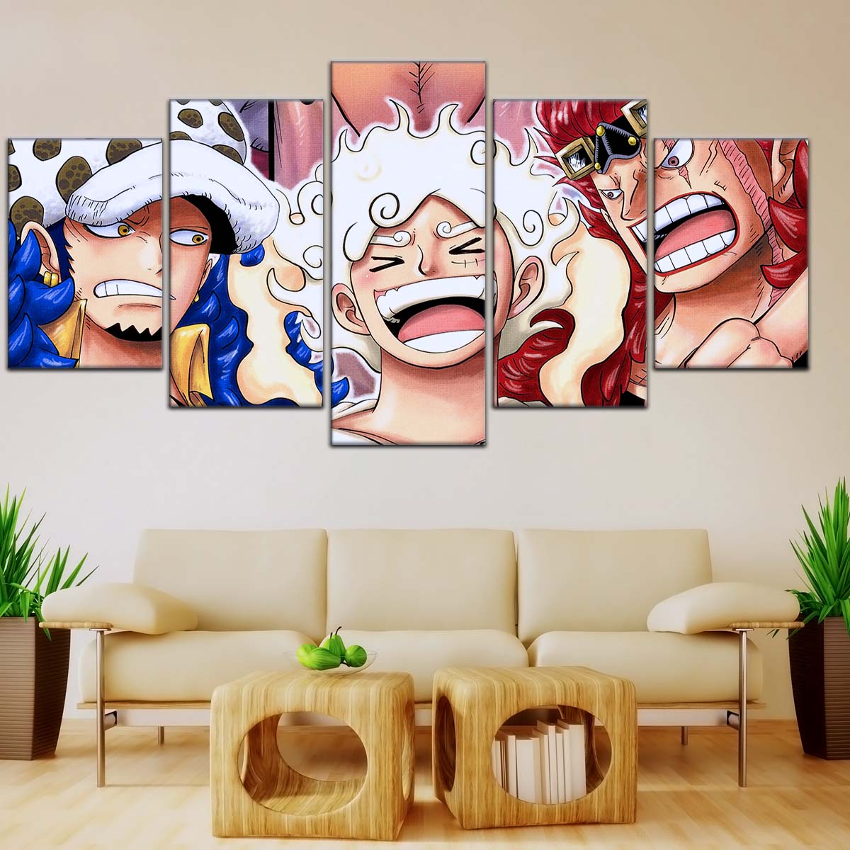 One Piece Wall Art - OP5009 - Eustass Kid Gear 5 - Monkey D. Luffy - Trafalgar Law - One Piece Poster - One Piece Canvas