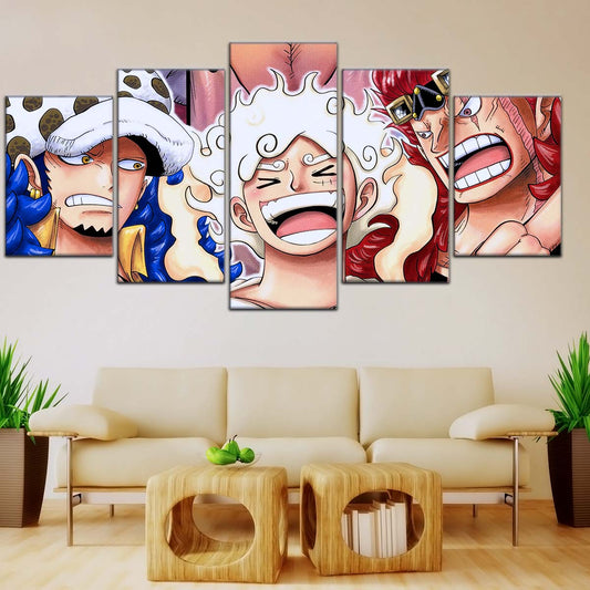 One Piece Wall Art - OP5009 - Eustass Kid Gear 5 - Monkey D. Luffy - Trafalgar Law - One Piece Poster - One Piece Canvas