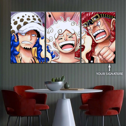 One Piece Wall Art - OP5009 - Eustass Kid Gear 5 - Monkey D. Luffy - Trafalgar Law - One Piece Poster - One Piece Canvas