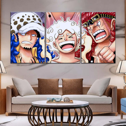 One Piece Wall Art - OP5009 - Eustass Kid Gear 5 - Monkey D. Luffy - Trafalgar Law - One Piece Poster - One Piece Canvas