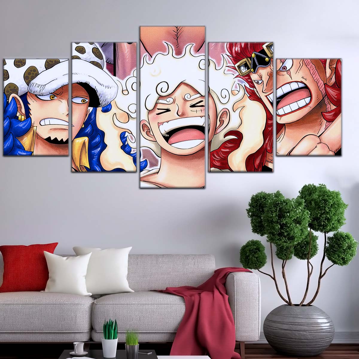 One Piece Wall Art - OP5009 - Eustass Kid Gear 5 - Monkey D. Luffy - Trafalgar Law - One Piece Poster - One Piece Canvas