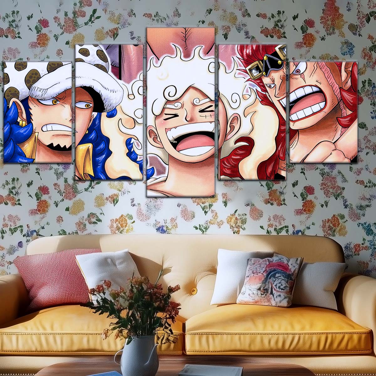 One Piece Wall Art - OP5009 - Eustass Kid Gear 5 - Monkey D. Luffy - Trafalgar Law - One Piece Poster - One Piece Canvas