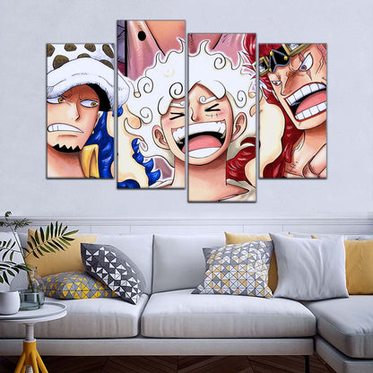 One Piece Wall Art - OP5009 - Eustass Kid Gear 5 - Monkey D. Luffy - Trafalgar Law - One Piece Poster - One Piece Canvas