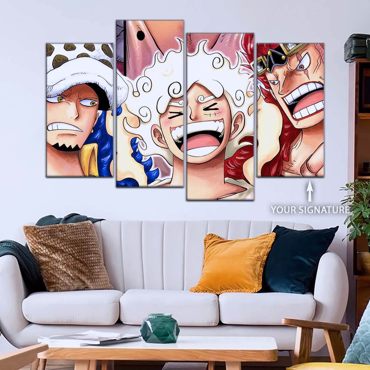 One Piece Wall Art - OP5009 - Eustass Kid Gear 5 - Monkey D. Luffy - Trafalgar Law - One Piece Poster - One Piece Canvas