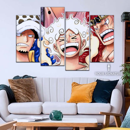 One Piece Wall Art - OP5009 - Eustass Kid Gear 5 - Monkey D. Luffy - Trafalgar Law - One Piece Poster - One Piece Canvas