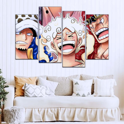One Piece Wall Art - OP5009 - Eustass Kid Gear 5 - Monkey D. Luffy - Trafalgar Law - One Piece Poster - One Piece Canvas