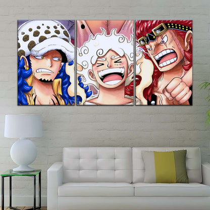 One Piece Wall Art - OP5009 - Eustass Kid Gear 5 - Monkey D. Luffy - Trafalgar Law - One Piece Poster - One Piece Canvas