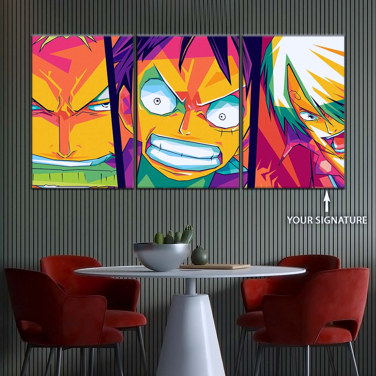 One Piece Wall Art - OP5016 - Sanji - Monkey D. Luffy - Roronoa Zoro - One Piece Poster - One Piece Canvas