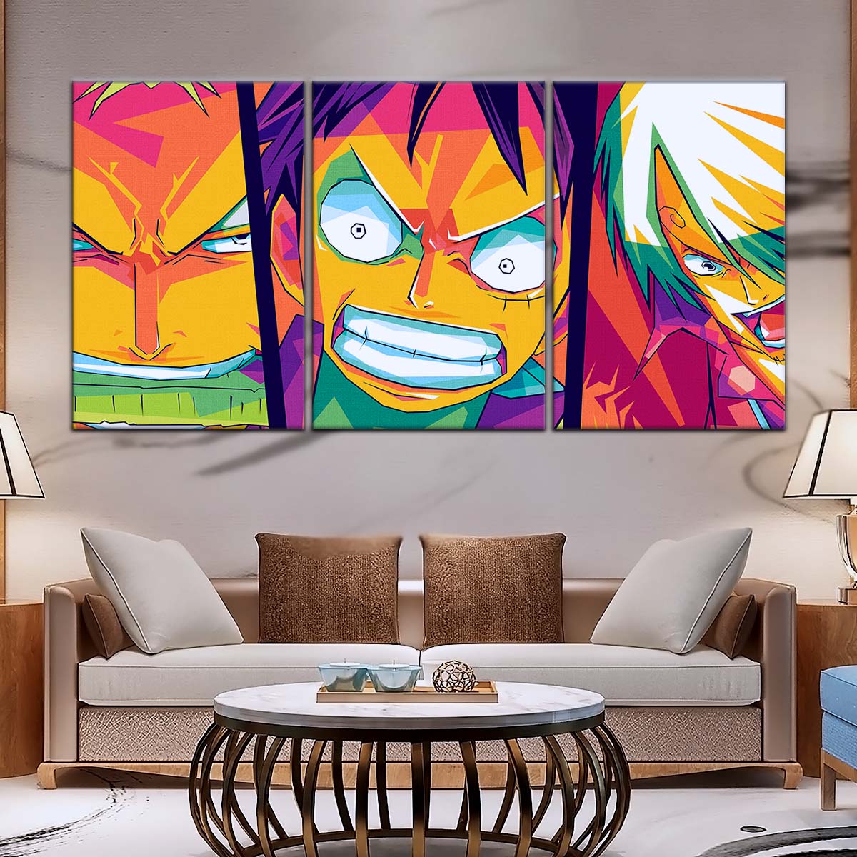 One Piece Wall Art - OP5016 - Sanji - Monkey D. Luffy - Roronoa Zoro - One Piece Poster - One Piece Canvas