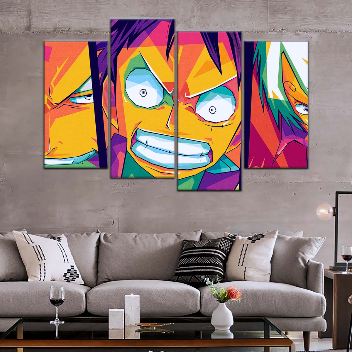 One Piece Wall Art - OP5016 - Sanji - Monkey D. Luffy - Roronoa Zoro - One Piece Poster - One Piece Canvas