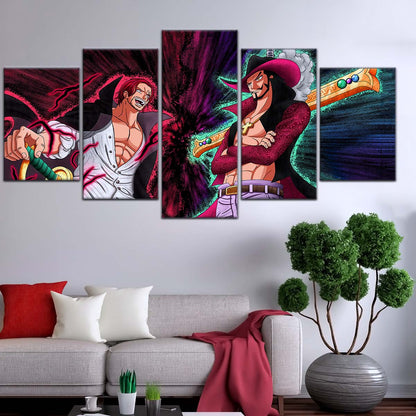 One Piece Wall Art - OP5021 - Dracule Mihawk Vs. Shanks - One Piece Poster - One Piece Canvas