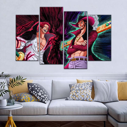 One Piece Wall Art - OP5021 - Dracule Mihawk Vs. Shanks - One Piece Poster - One Piece Canvas
