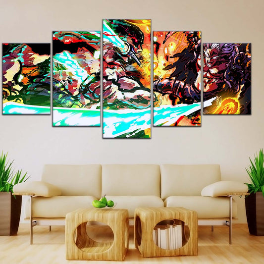 One Piece Wall Art - OP5023 - Roronoa Zoro vs King - One Piece Poster - One Piece Canvas