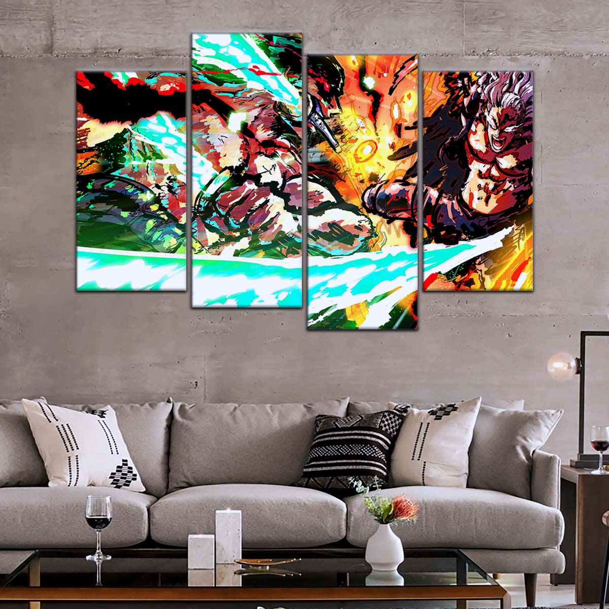 One Piece Wall Art - OP5023 - Roronoa Zoro vs King - One Piece Poster - One Piece Canvas