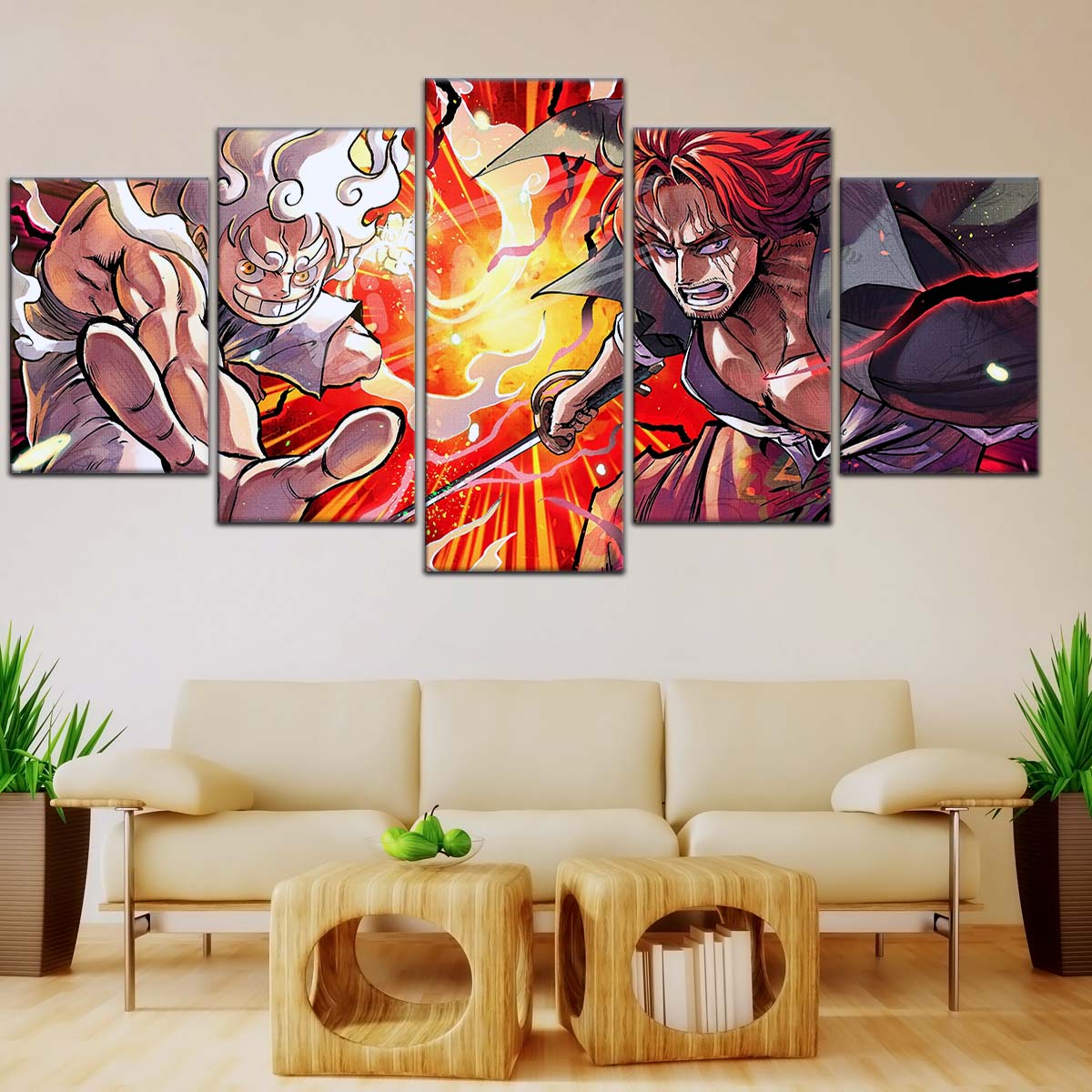 One Piece Wall Art - OP5026 - Monkey D. Luffy - Shanks - One Piece Poster - One Piece Canvas