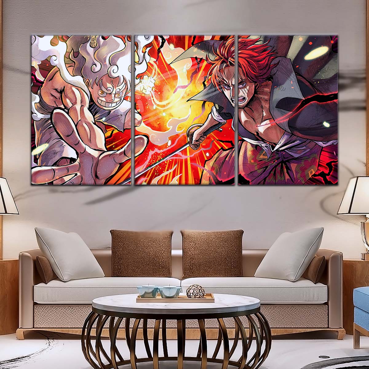 One Piece Wall Art - OP5026 - Monkey D. Luffy - Shanks - One Piece Poster - One Piece Canvas