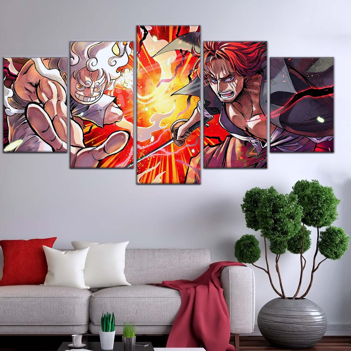 One Piece Wall Art - OP5026 - Monkey D. Luffy - Shanks - One Piece Poster - One Piece Canvas