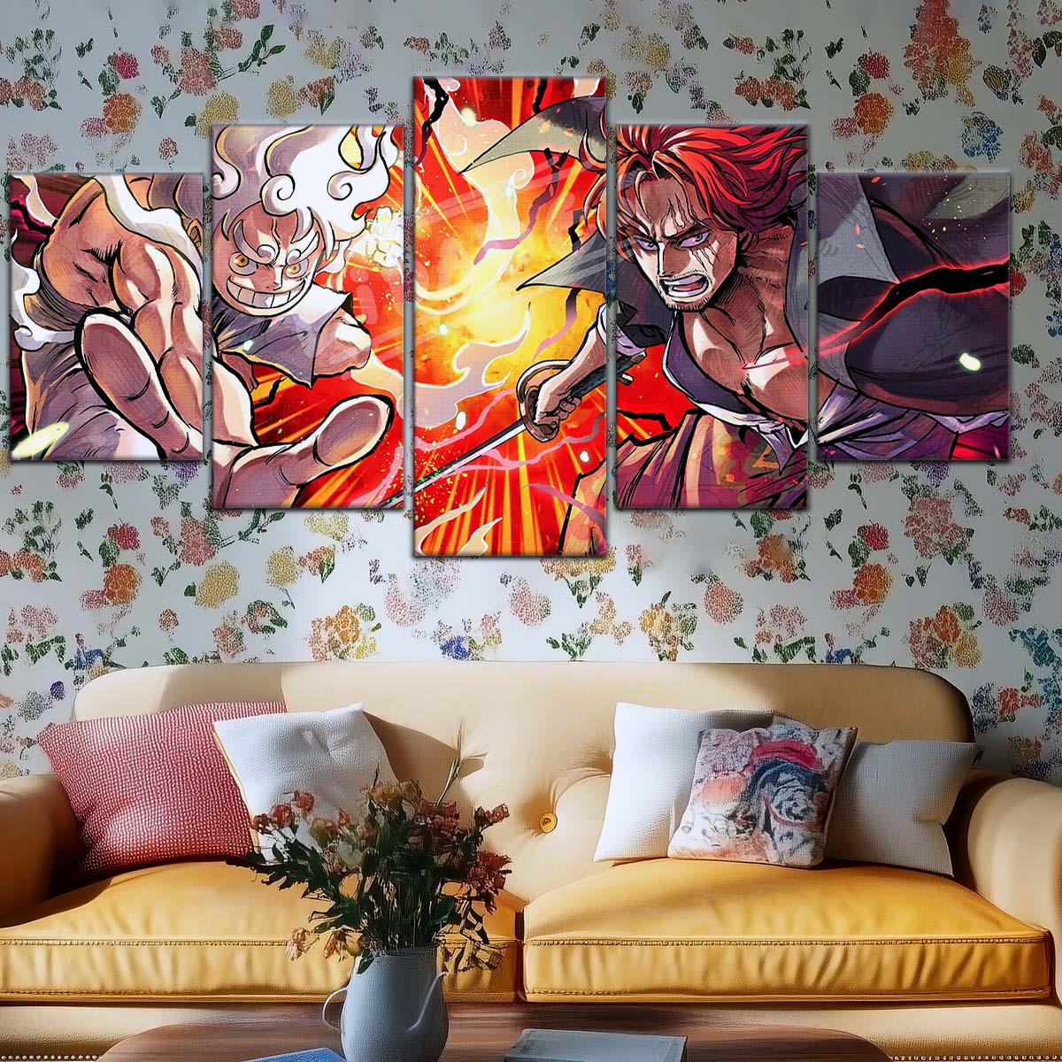 One Piece Wall Art - OP5026 - Monkey D. Luffy - Shanks - One Piece Poster - One Piece Canvas