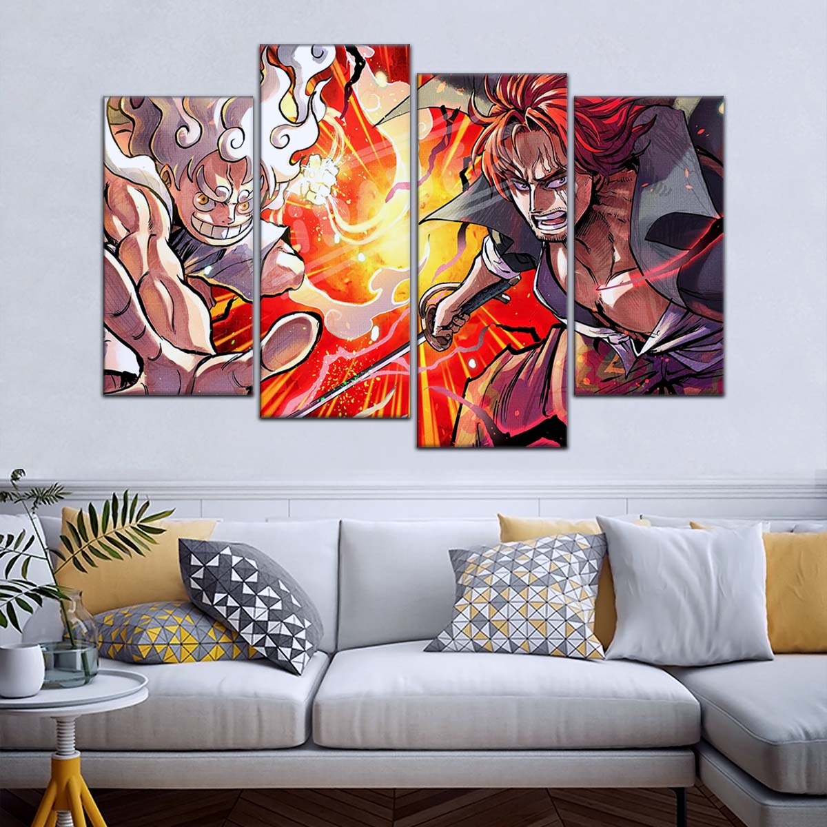 One Piece Wall Art - OP5026 - Monkey D. Luffy - Shanks - One Piece Poster - One Piece Canvas