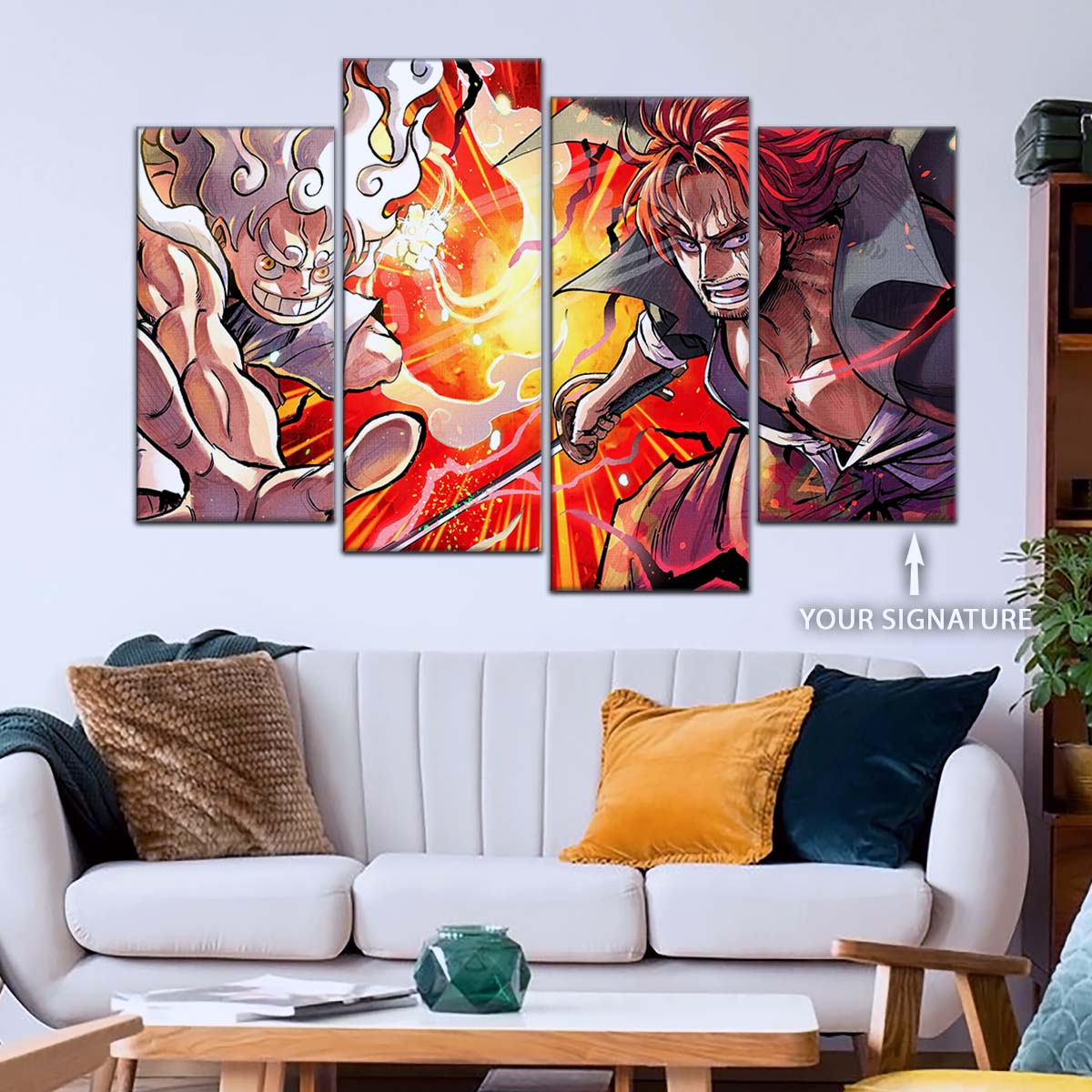 One Piece Wall Art - OP5026 - Monkey D. Luffy - Shanks - One Piece Poster - One Piece Canvas
