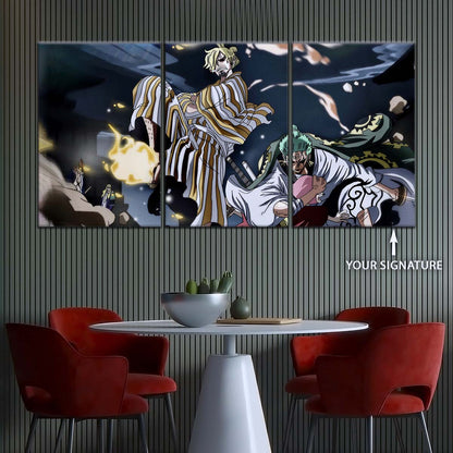 One Piece Wall Art - OP5028 - Toko - Sanji - Roronoa Zoro - One Piece Poster - One Piece Canvas