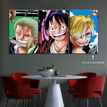 One Piece Wall Art - OP5029 - Monkey D. Luffy - Roronoa Zoro - Sanji - One Piece Poster - One Piece Canvas