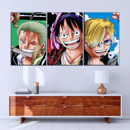 One Piece Wall Art - OP5029 - Monkey D. Luffy - Roronoa Zoro - Sanji - One Piece Poster - One Piece Canvas