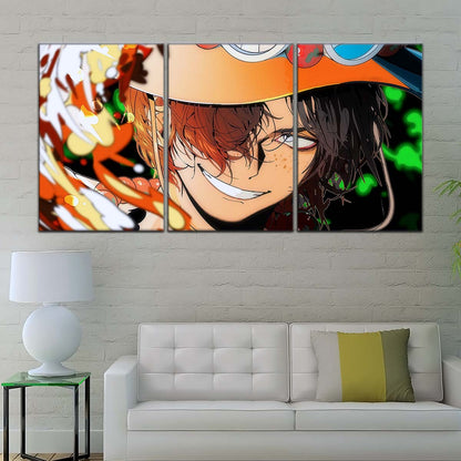 One Piece Wall Art - OP5034 - Portgas D. Ace - One Piece Poster - One Piece Canvas