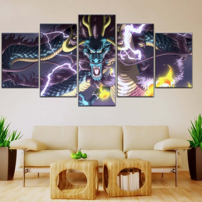 One Piece Wall Art - OP5035 - Kaido Thunderstorm - One Piece Poster - One Piece Canvas