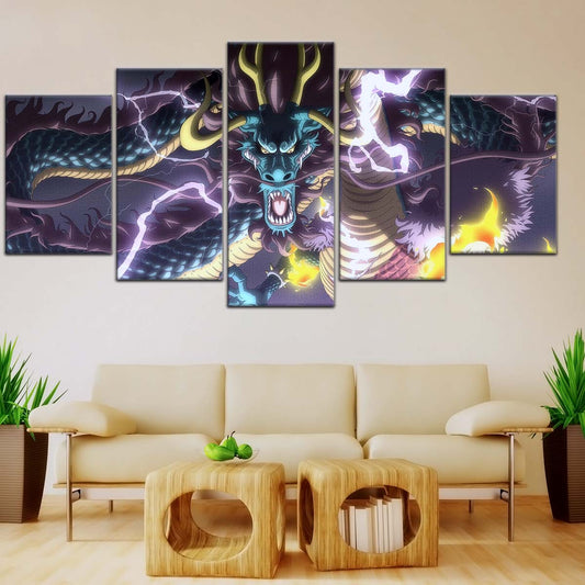 One Piece Wall Art - OP5035 - Kaido Thunderstorm - One Piece Poster - One Piece Canvas